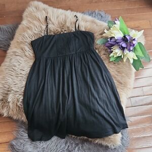 Costa Blanca Black Spaghetti Strap Top